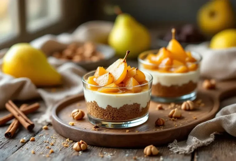 Poires fondantes + speculoos : le cheesecake minute sans cuisson qui va enflammer vos goûters d’automne